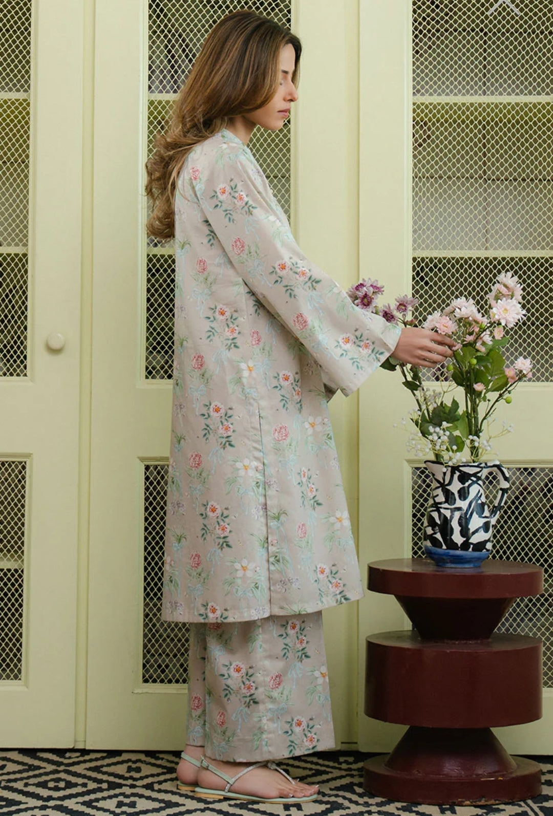 Cross stitch Unstitch SERENE GLAM-2 PC PRINTED LAWN SUIT