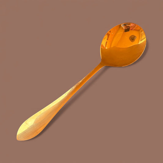 stainless steel golden bowl spoon