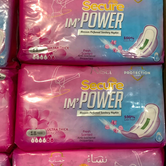 Ladies pads ultra thick, 18 pc pack