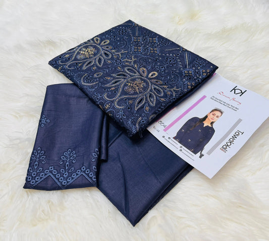 Chikankari lawn 2 pcs unstitched suit promotion