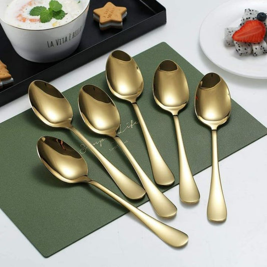 stainless steel golden table spoon