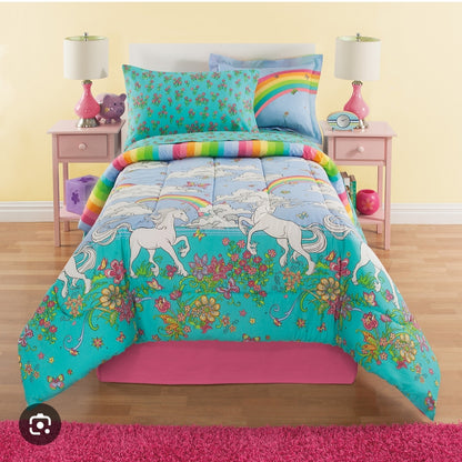 Single unicorn 5 pc comforter set for girls by sapphire
