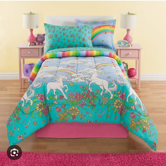 Single unicorn 5 pc comforter set for girls by sapphire