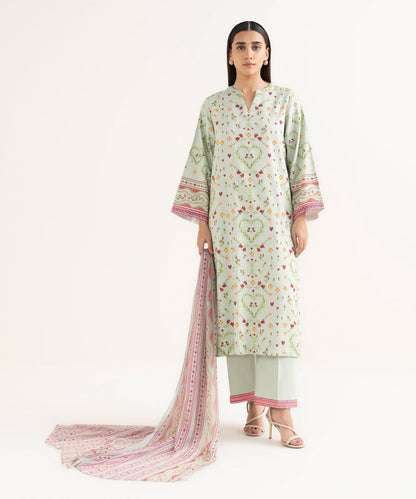 Sapphire 3Pc Embroidered Lawn Suit (unstitched)