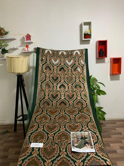 Danak unstitched 3pc emb winter suit with emb shawl