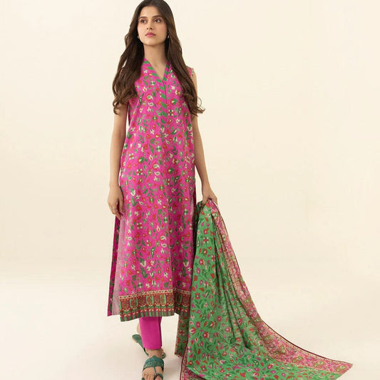 SAPPHIRE 3PC  PRINTED LAWN SUIT e