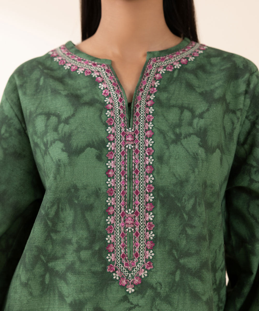 Sapphire 2 Piece - Embroidered Cross Hatch Suit (unstitched)