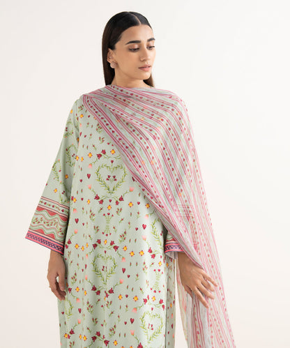 Sapphire 3Pc Embroidered Lawn Suit (unstitched)
