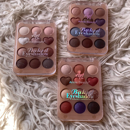 Mini Annie Beauty Baked Eyeshadow 12 colors palette